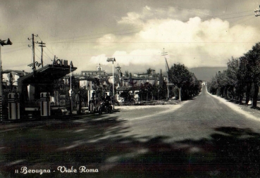 Aquila Gasstation Bevagna Italy 1956 postcard (9291)